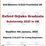 Oxford Orjiako Graduate Scholarship
