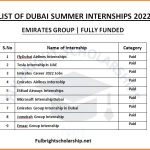 Dubai Summer Internships 2022