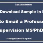 How to Email a Professor for Supervision