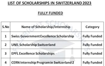 Scholarships in Switzerland 2023