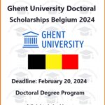 Ghent University Doctoral Scholarships 2024