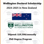 Wellington Doctoral Scholarship 2024