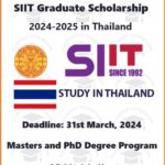 SIIT Graduate Scholarship 2024