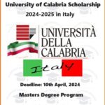 University of Calabria Scholarship 2024